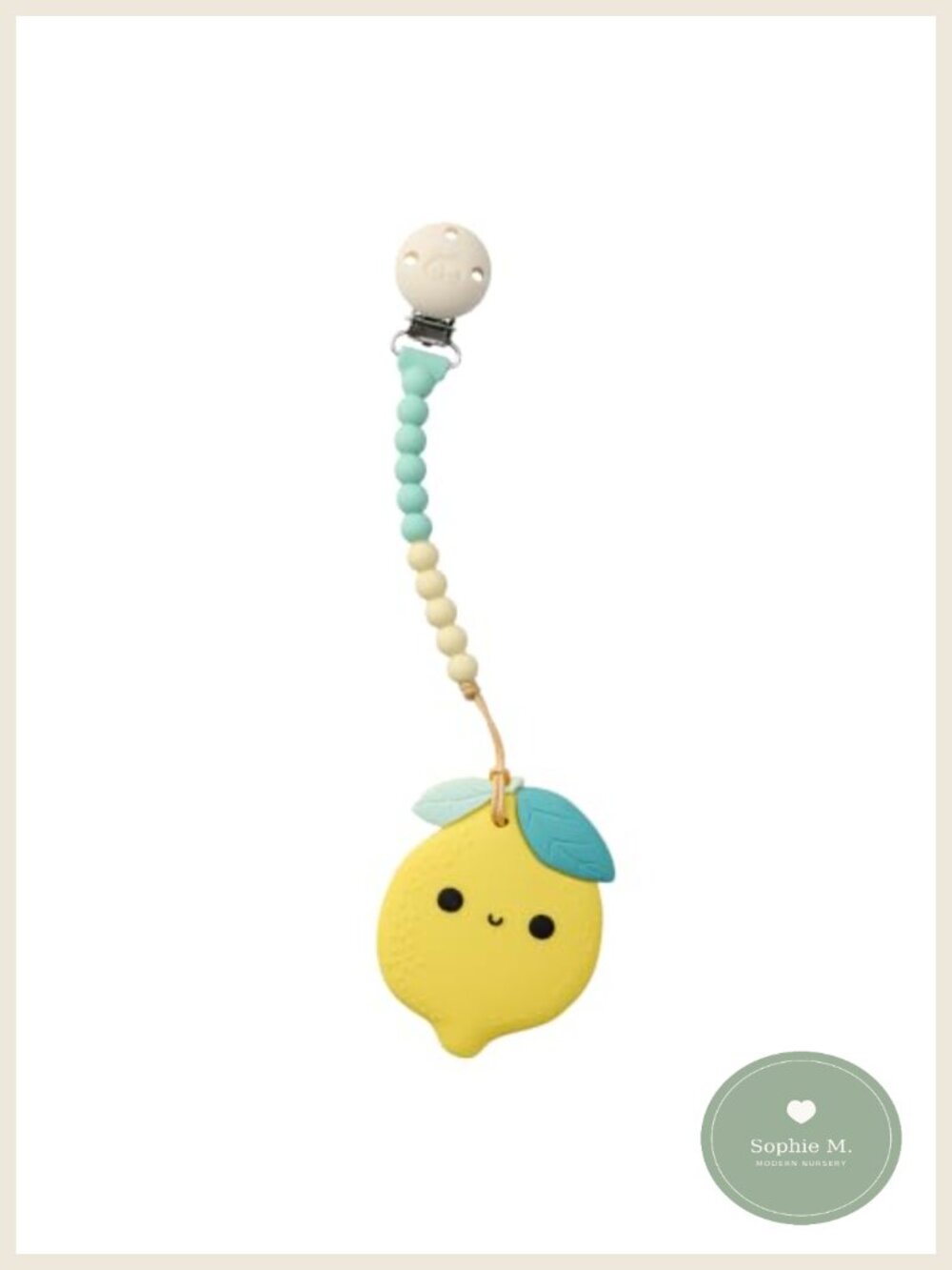 Silicone Teether Set with Pacifier Clip Textured Baby Teething Toy